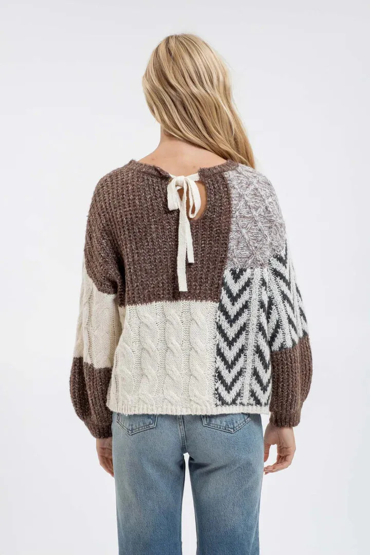 Chevron Colorblock Sweater