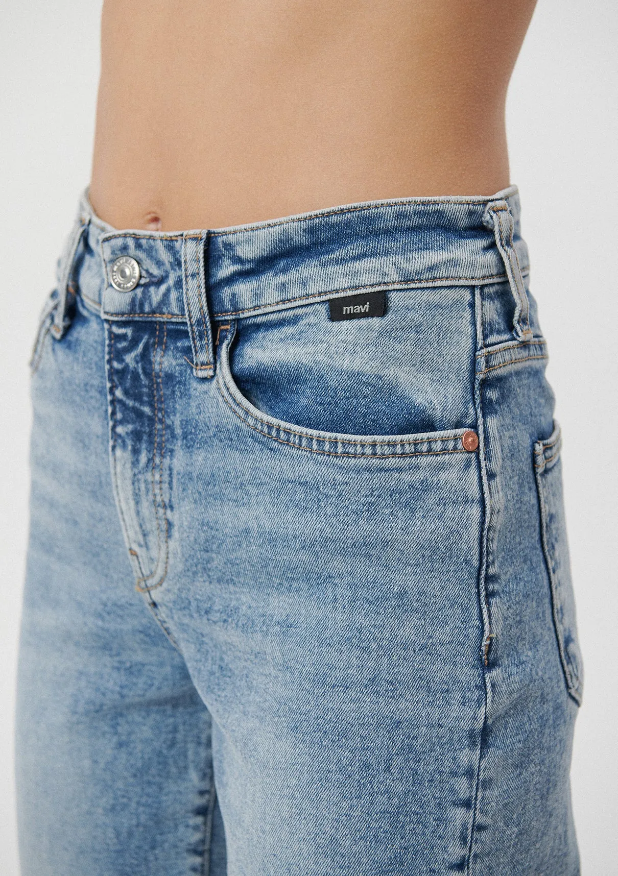 Cindy Blue Brushed Jean Pants