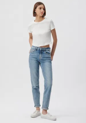 Cindy Blue Brushed Jean Pants