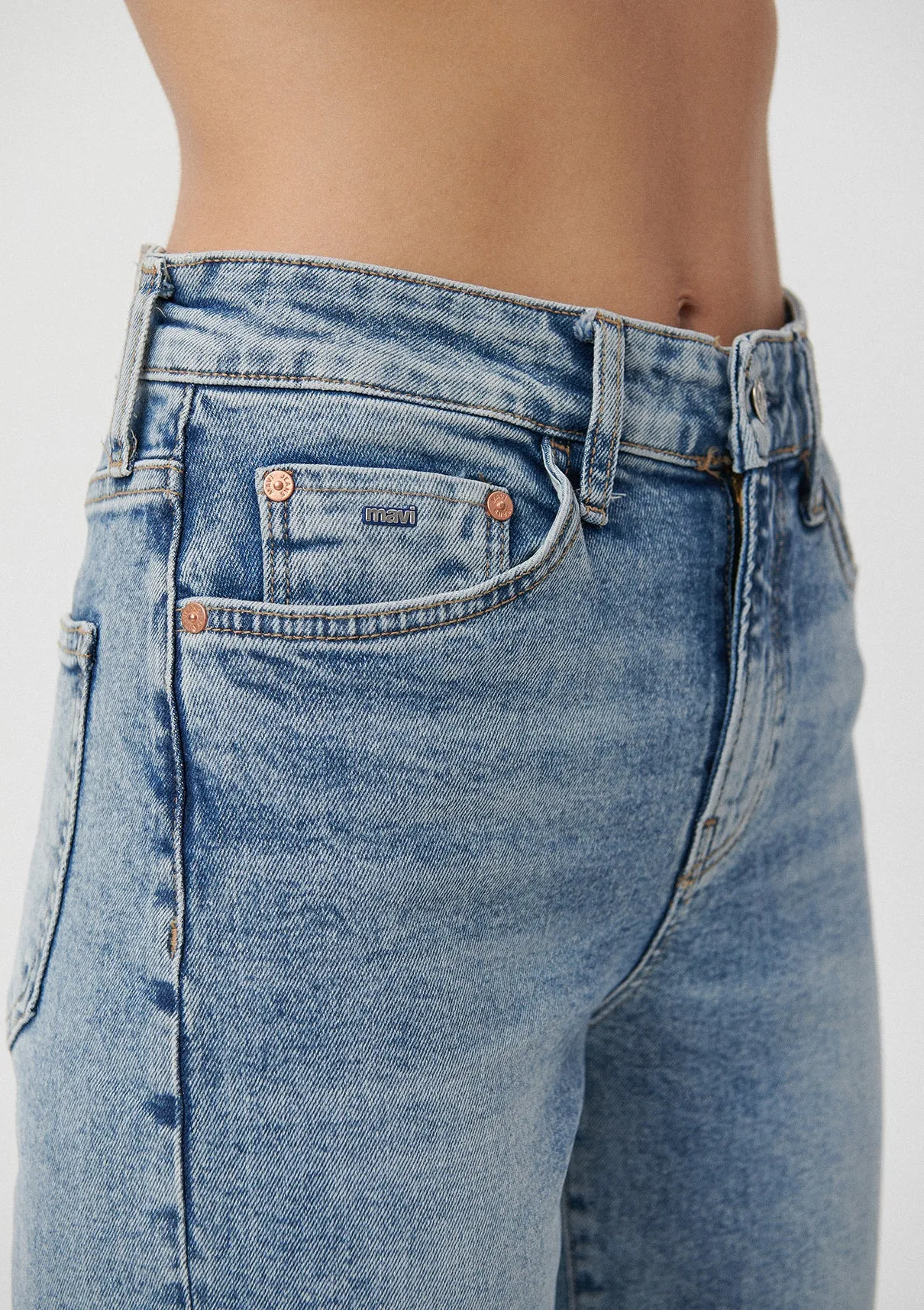 Cindy Blue Brushed Jean Pants
