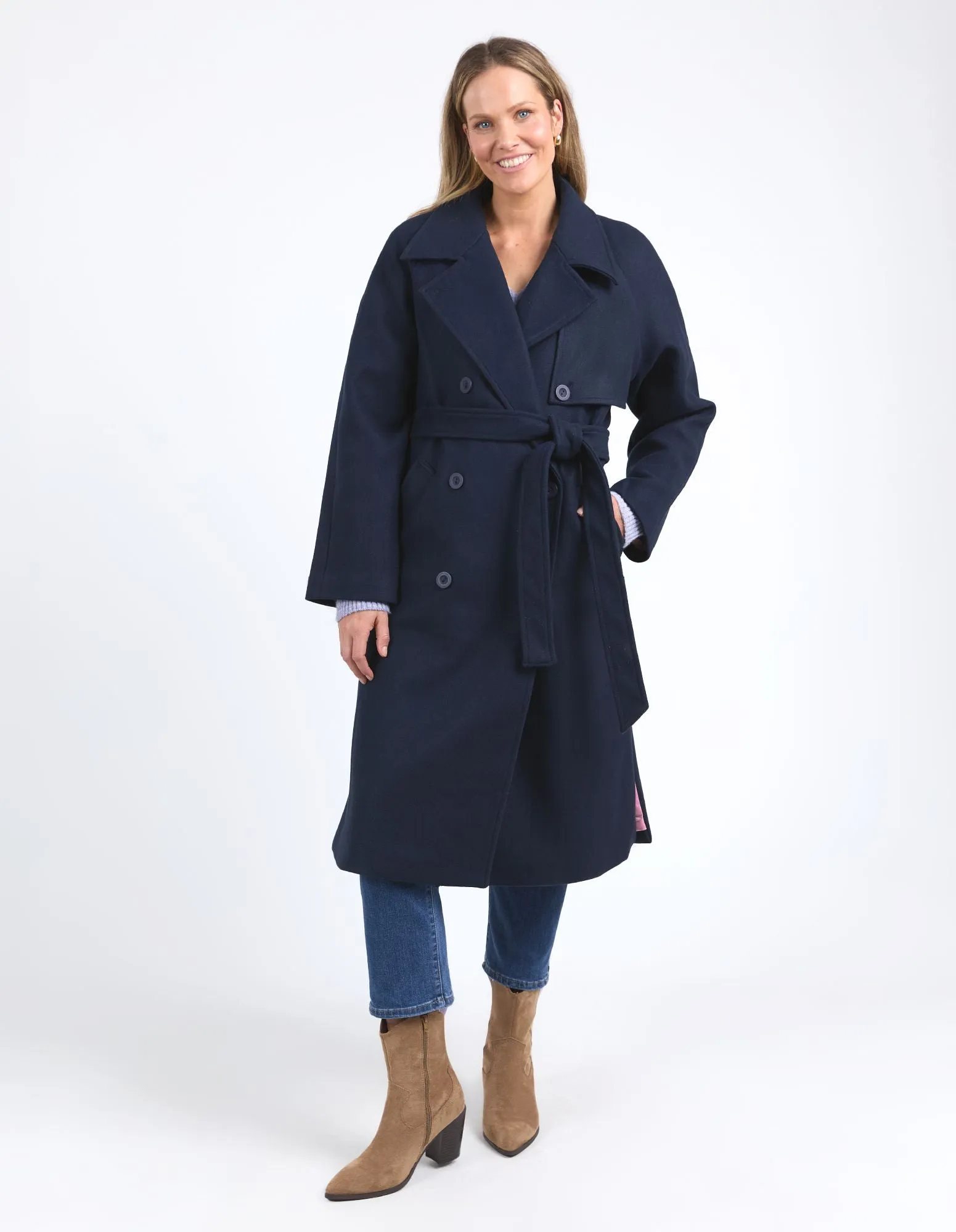 Clemence Coat - Dark Sapphire