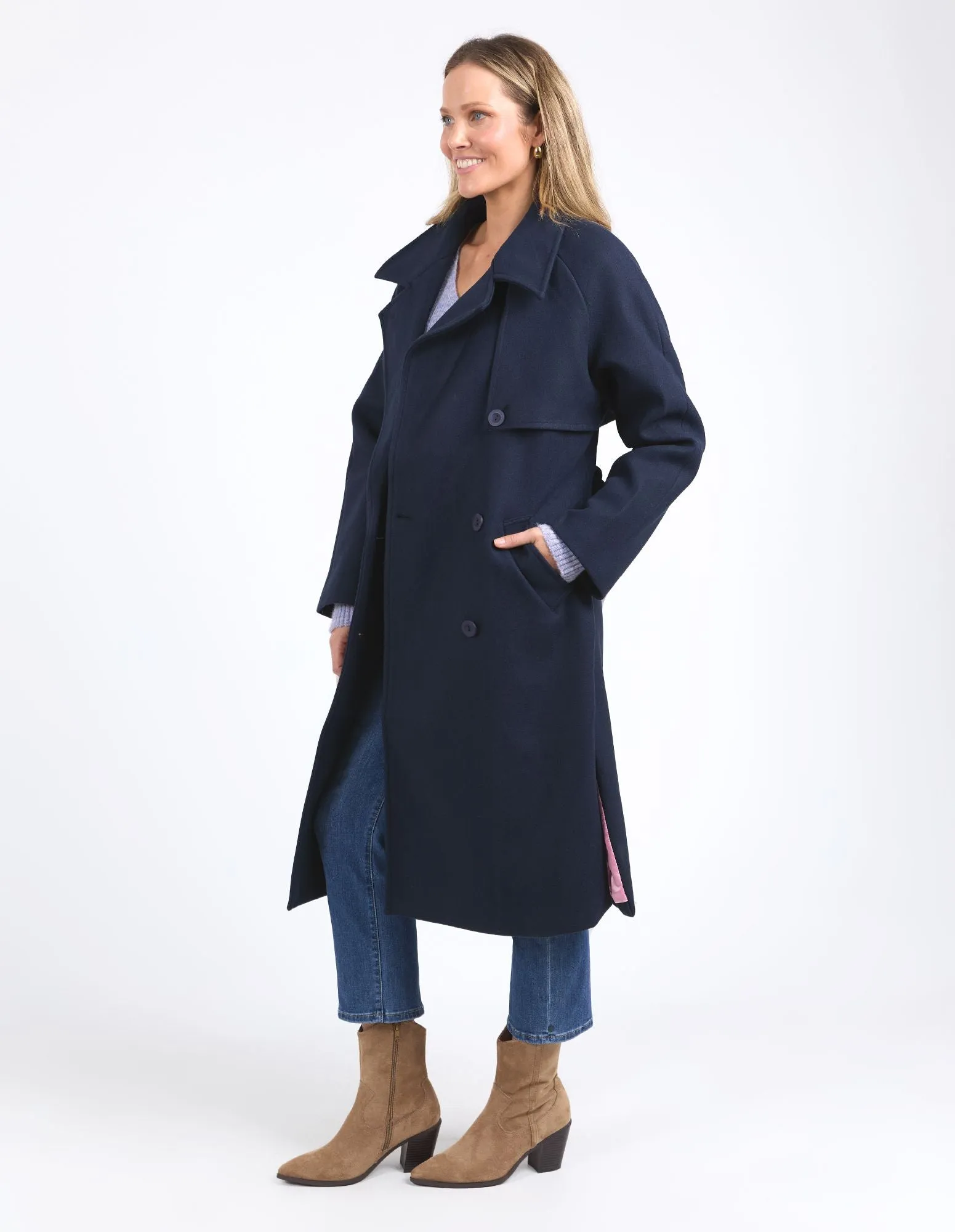 Clemence Coat - Dark Sapphire