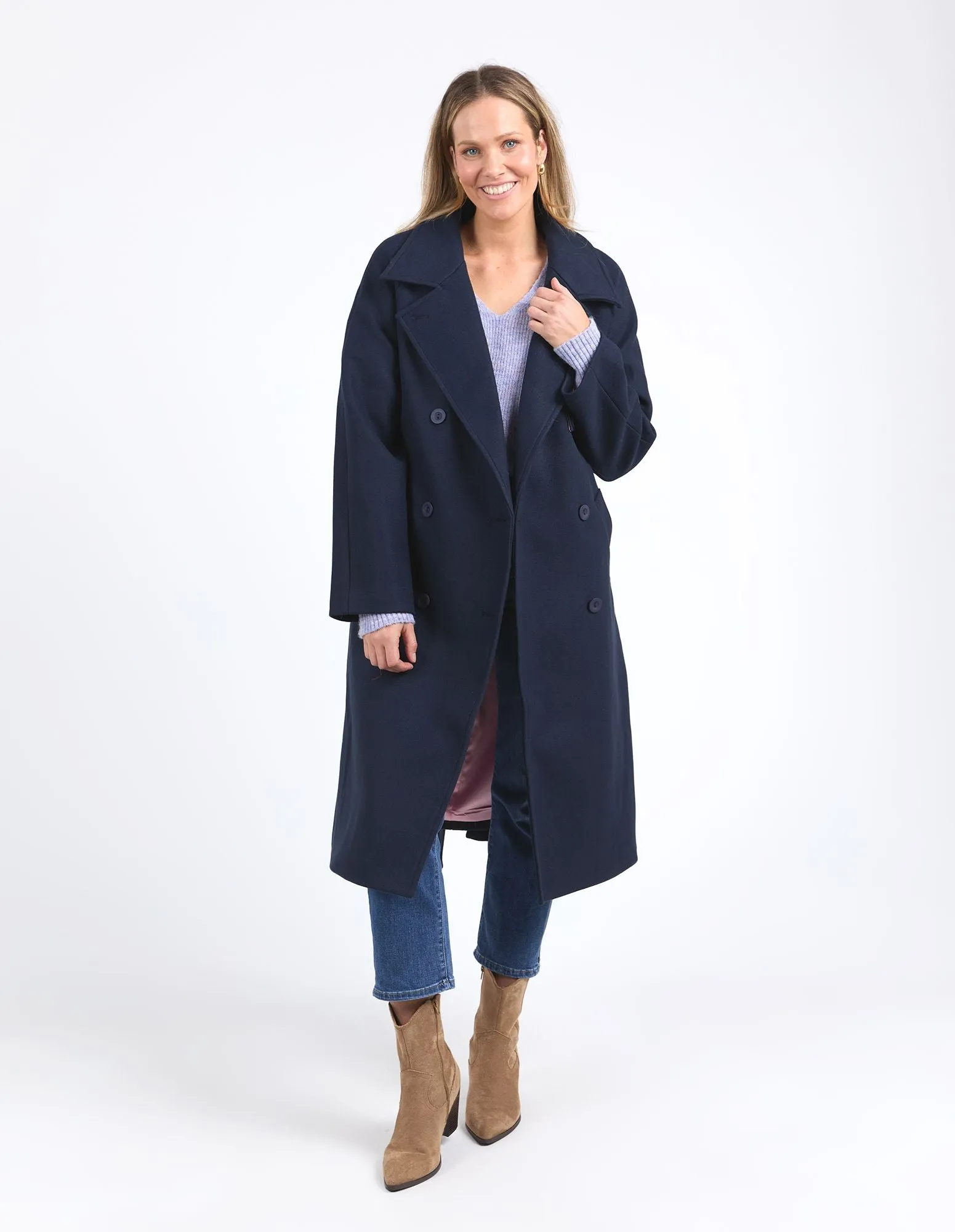 Clemence Coat - Dark Sapphire
