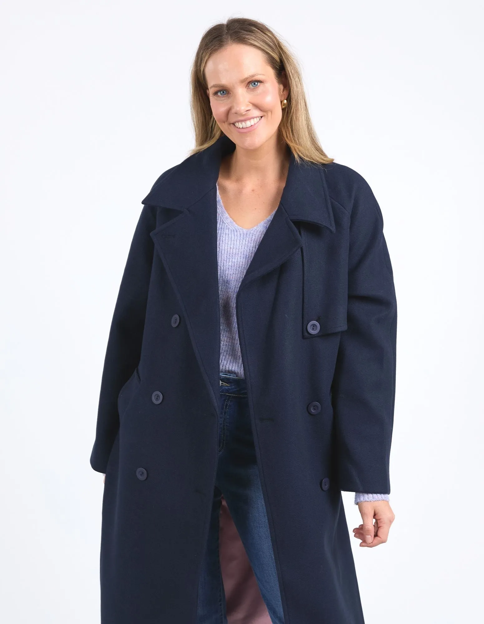 Clemence Coat - Dark Sapphire