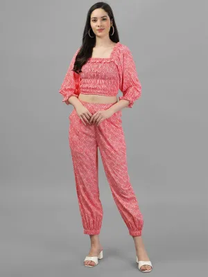 Co-Ords for Women Peach Colour.