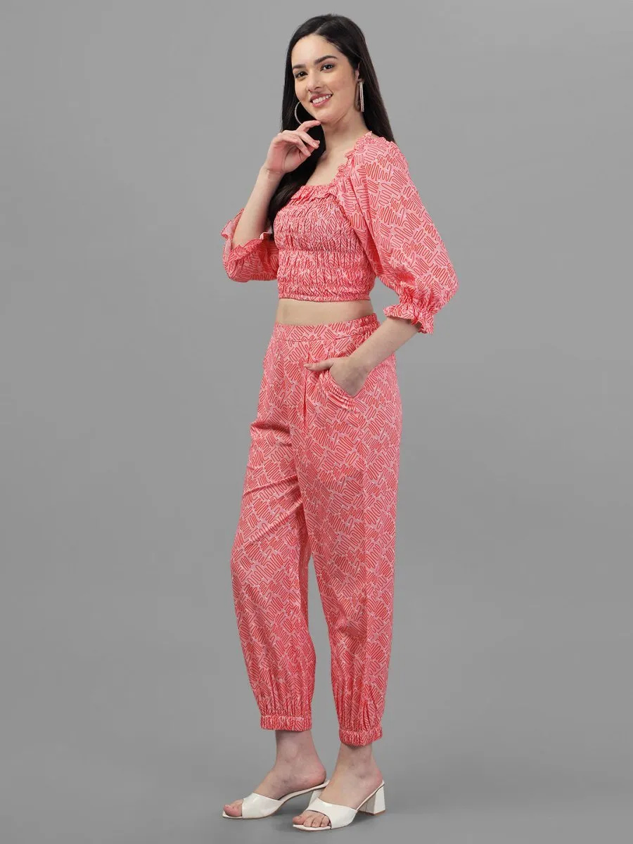 Co-Ords for Women Peach Colour.