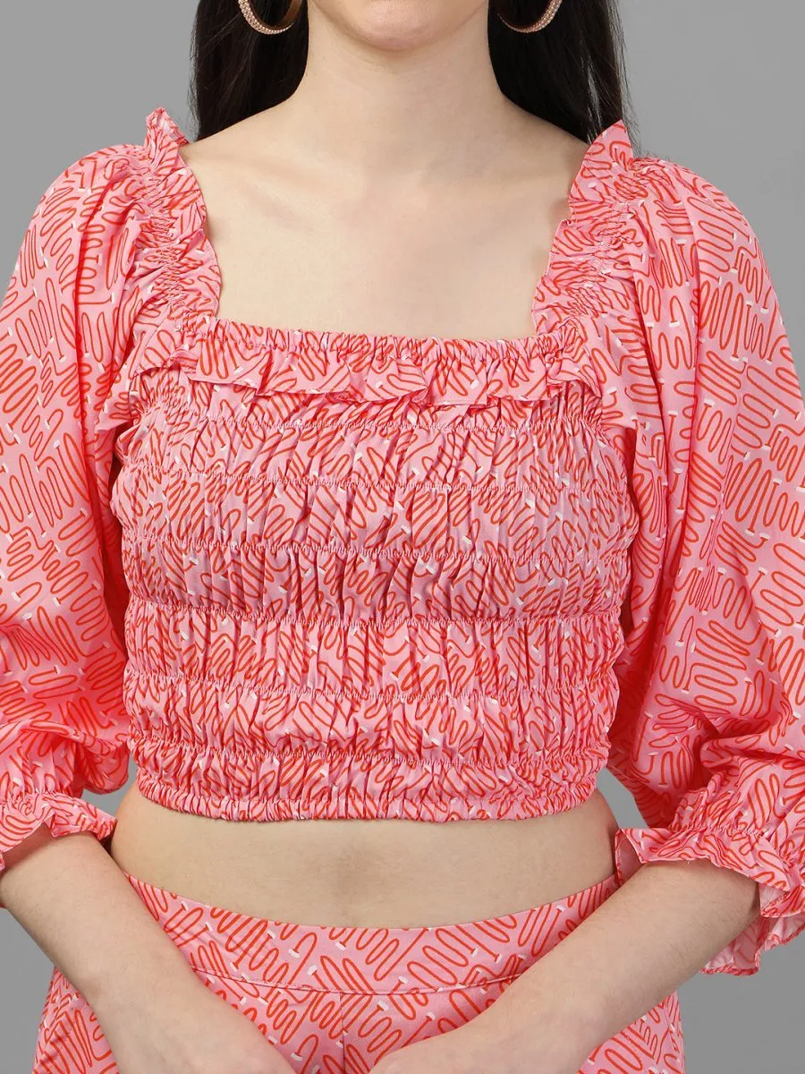 Co-Ords for Women Peach Colour.