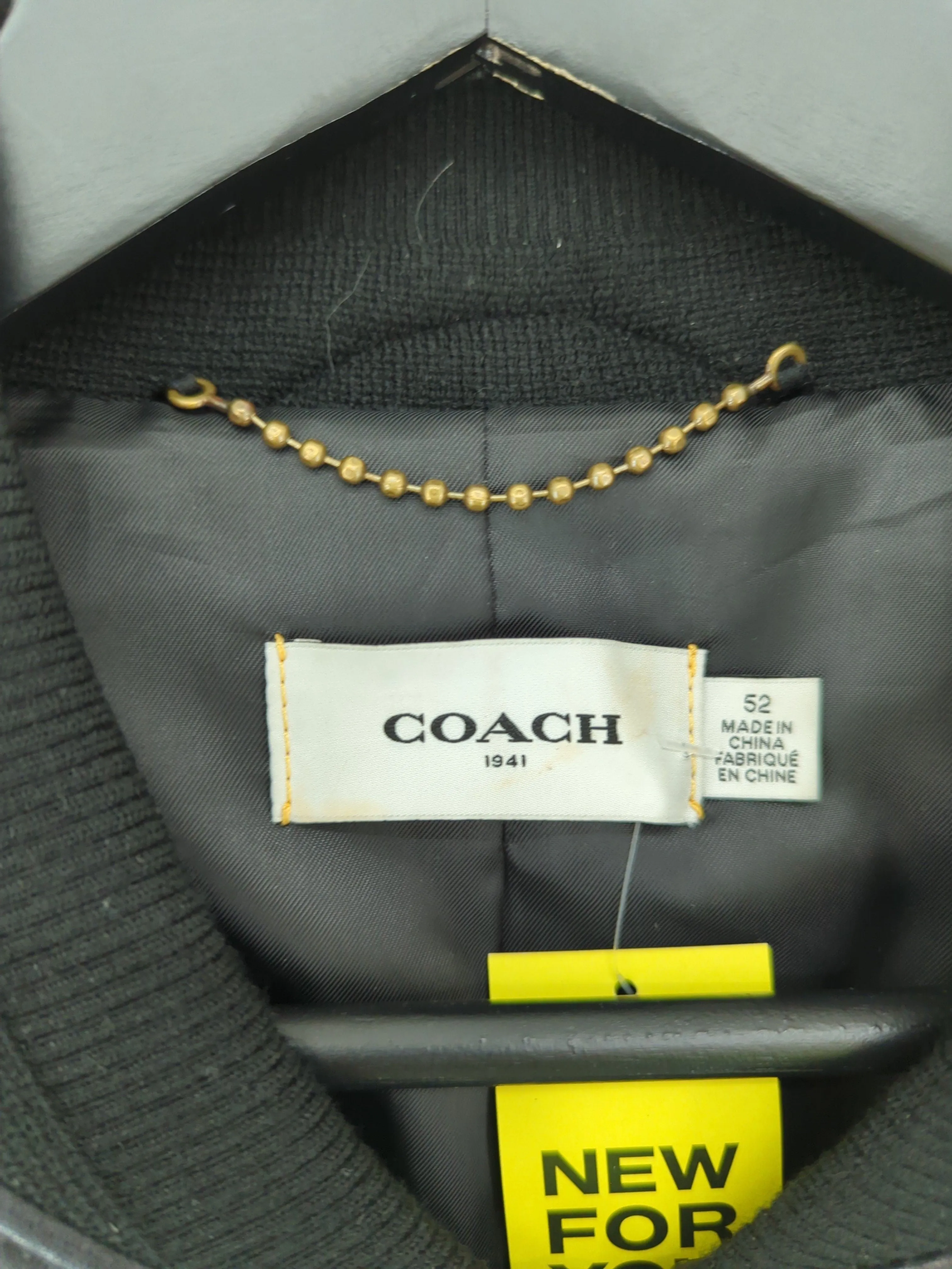 Coach Men's Jacket Chest: 42 in Black