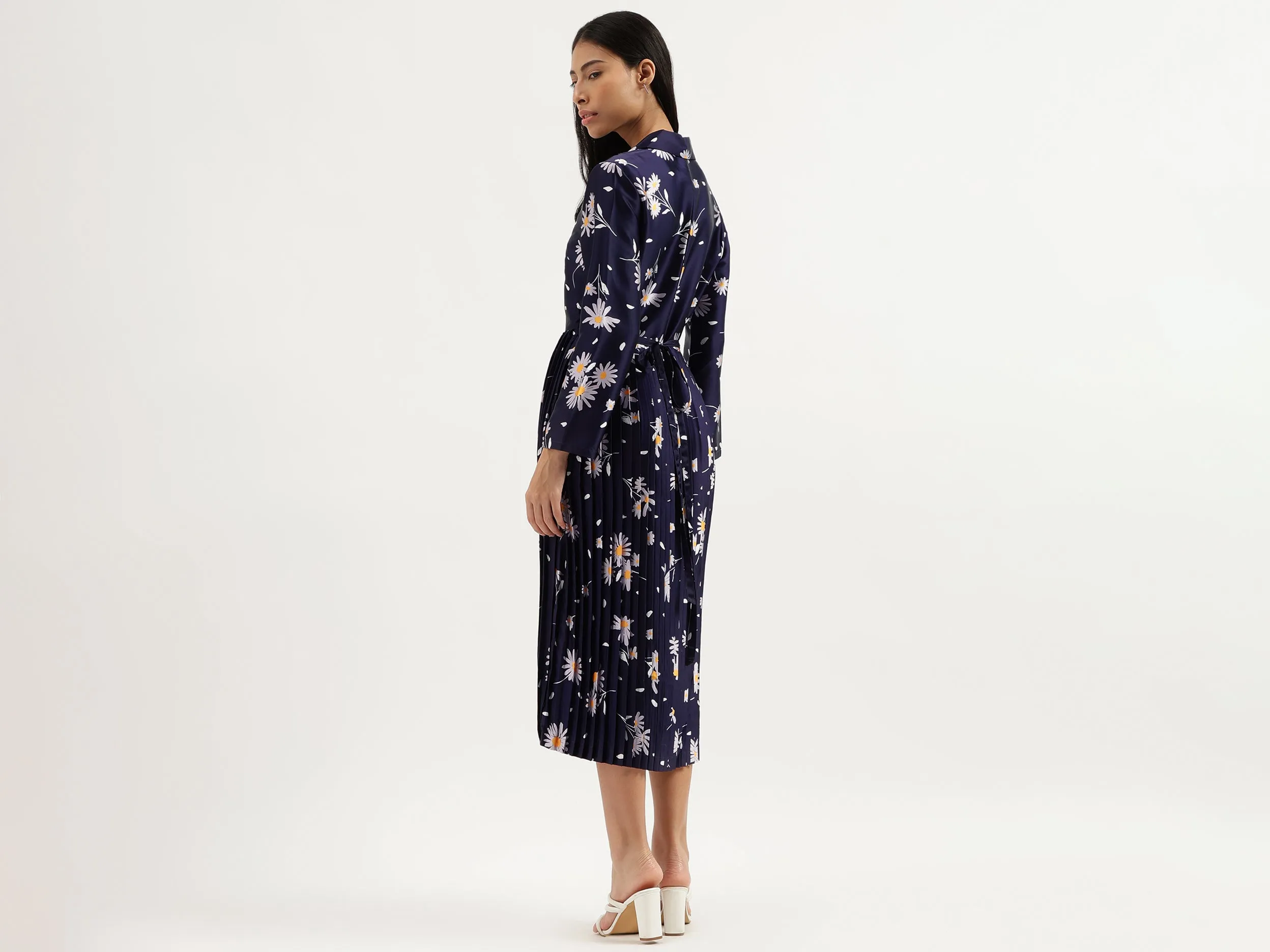 Collared Floral Print Dresses