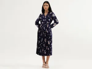 Collared Floral Print Dresses
