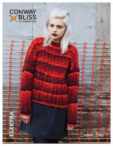 Conway   Bliss for Debbie Bliss Elektra Cable Sweater Pattern