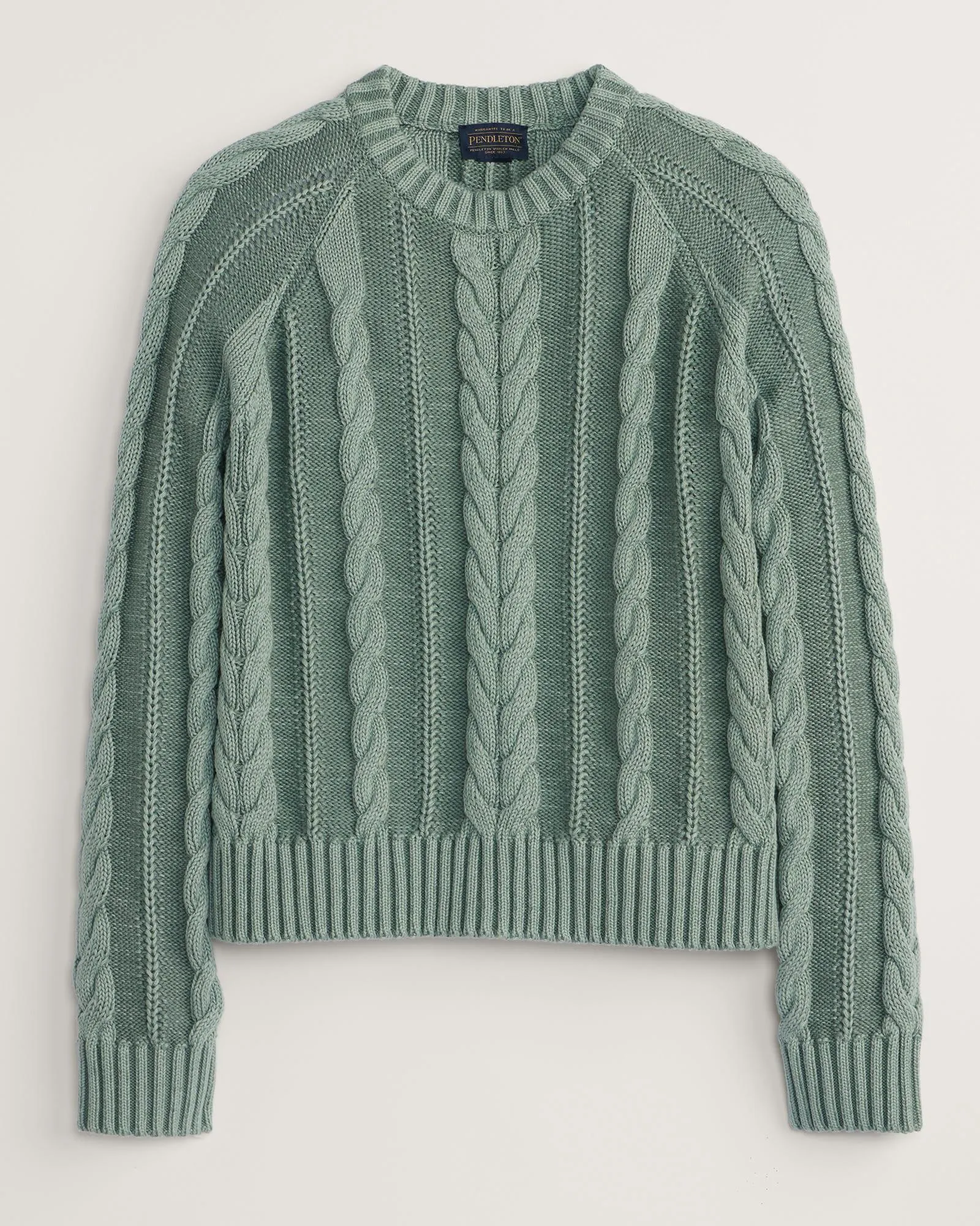 Cotton Cable Sweater Sage