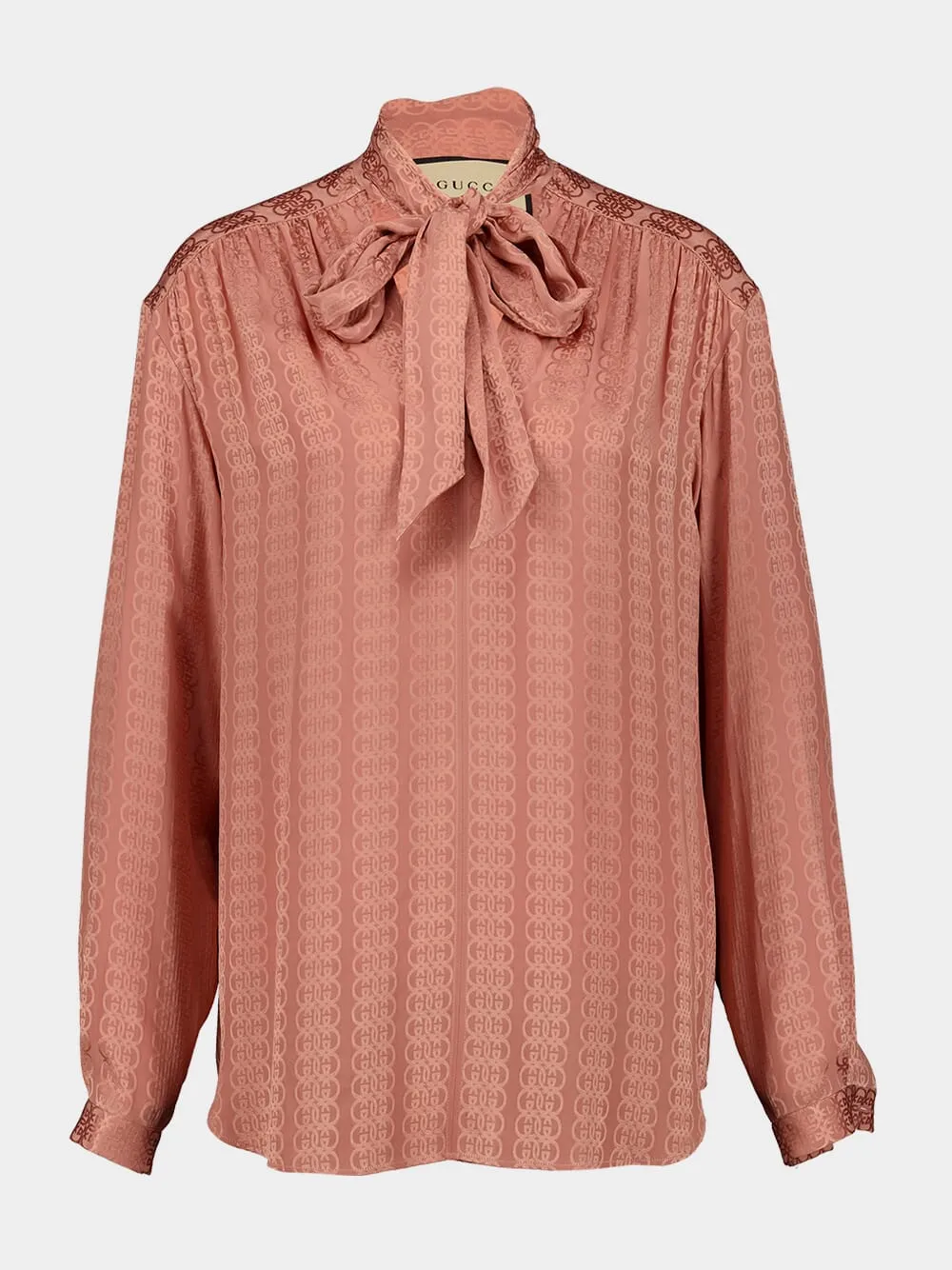 Crepe Satin Shirt With Neck Tie