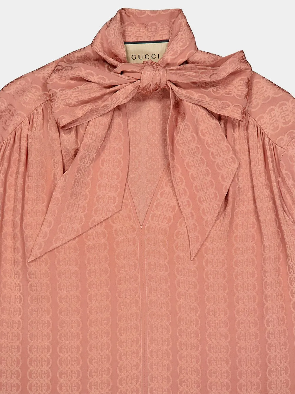 Crepe Satin Shirt With Neck Tie
