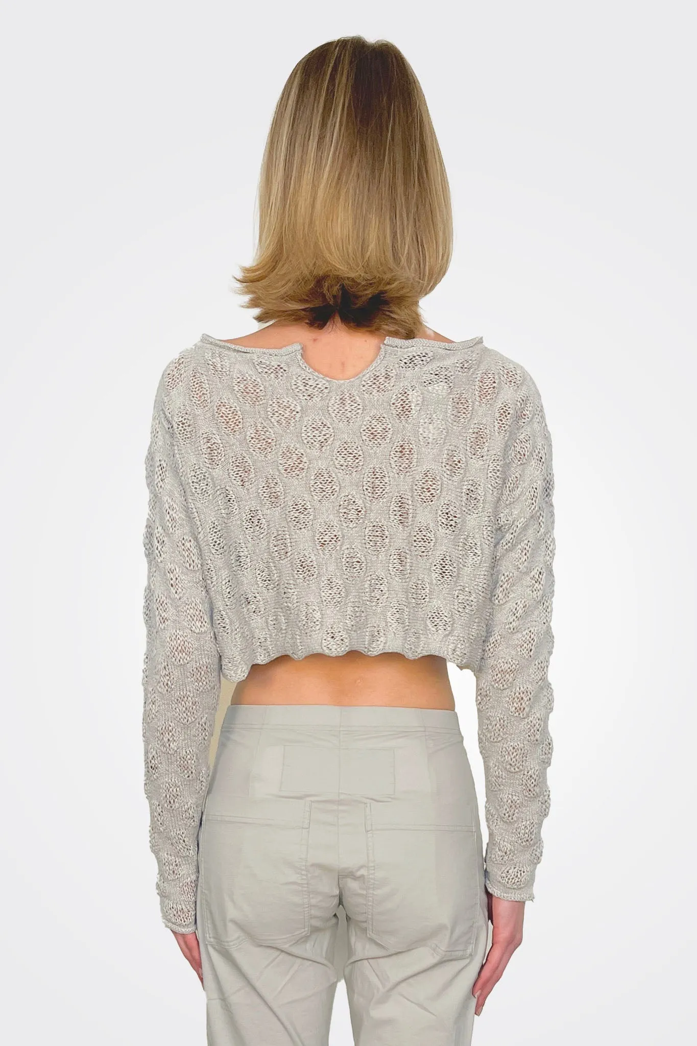 Cropped Sweater - Grey