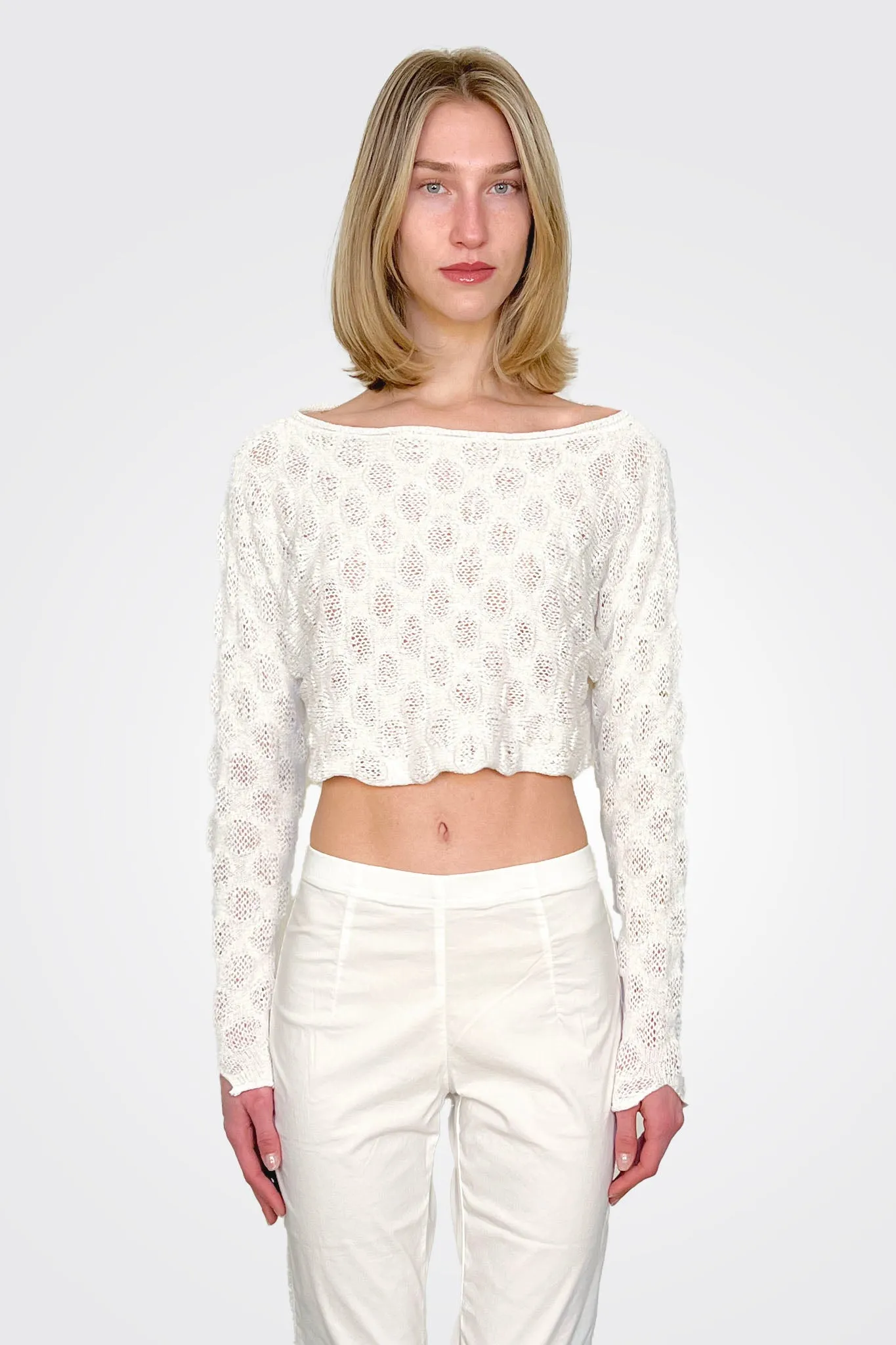 Cropped Sweater - Off White