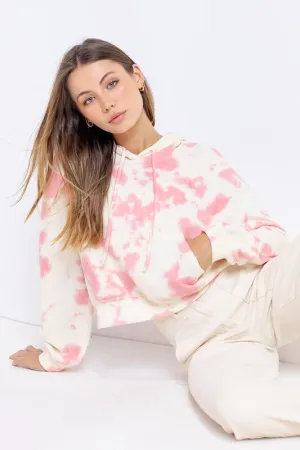 Cropped Tie Dye Hoodie
