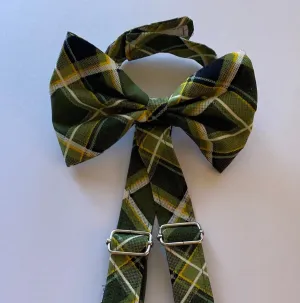 Customized bow tie and suspenders adjustable