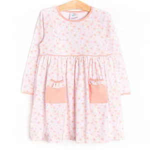 Daisy Fields Dress, Orange