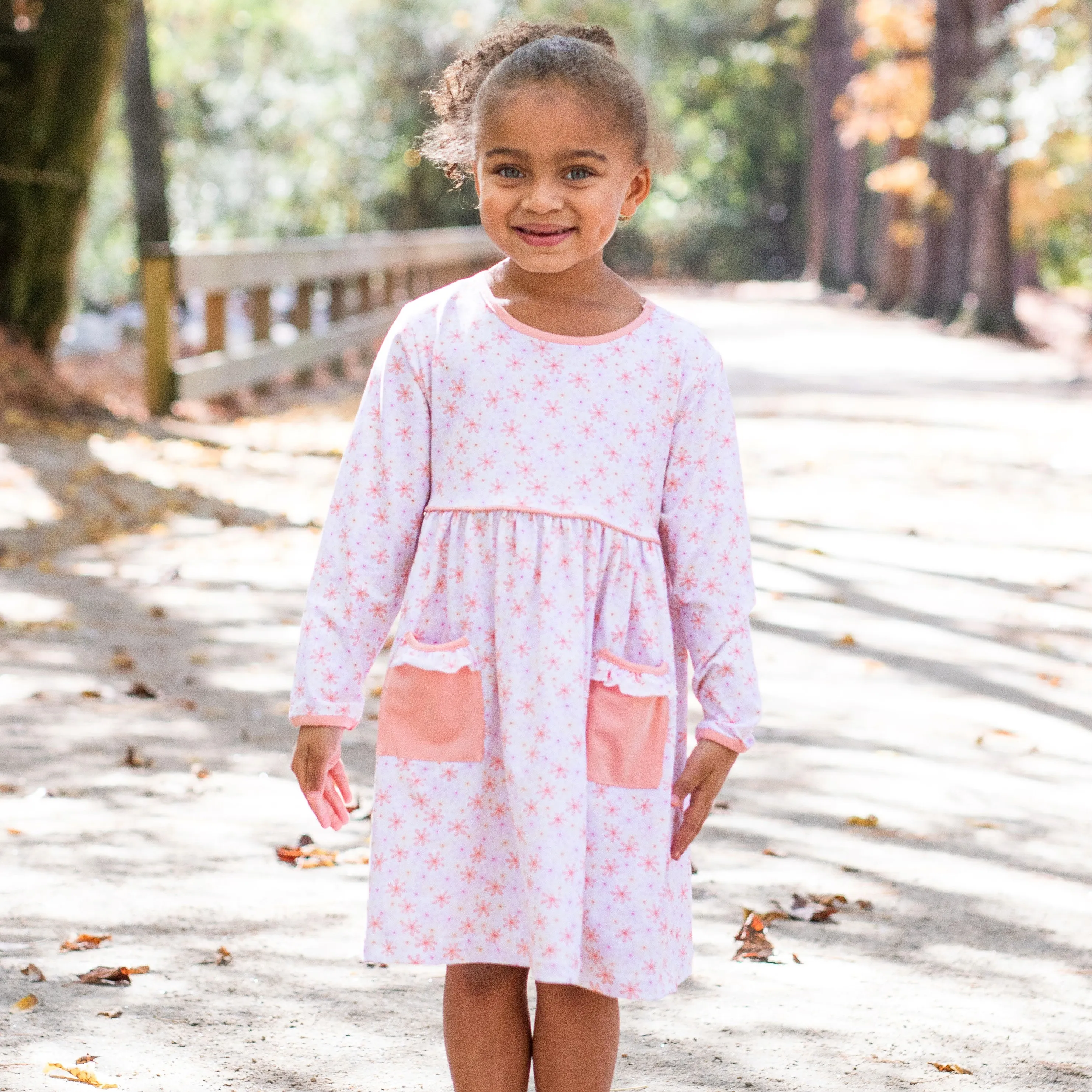 Daisy Fields Dress, Orange