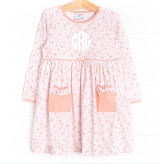 Daisy Fields Dress, Orange