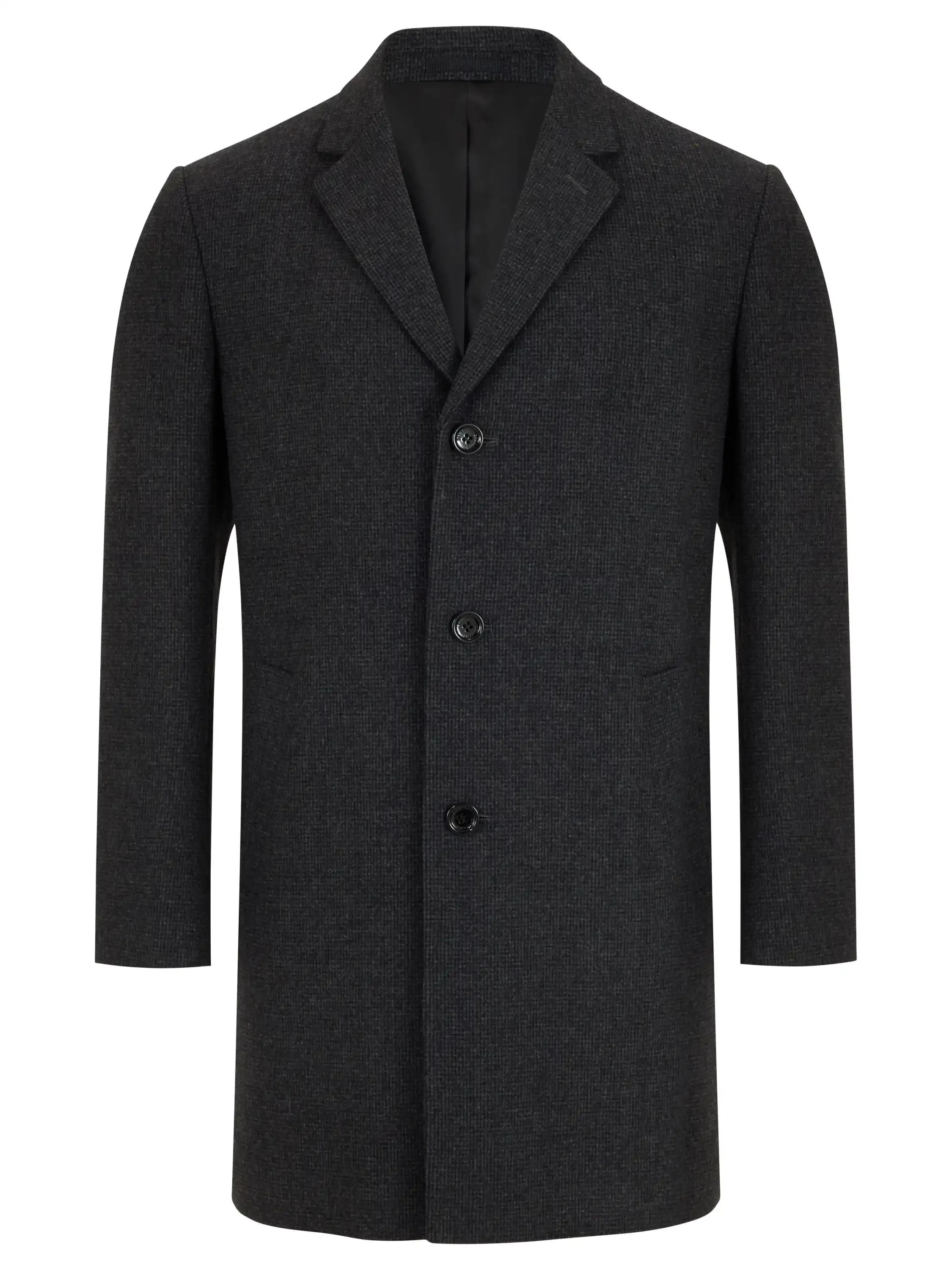 Daniel Grahame Mens Osbourne Overcoat 90461/09 Charcoal