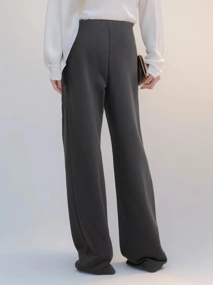 Diamonds Hollow Out Spliced Wide Leg Pants