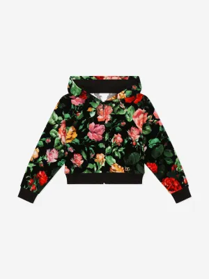 Dolce & Gabbana Girls Rose Zip Up Top in Multicolour