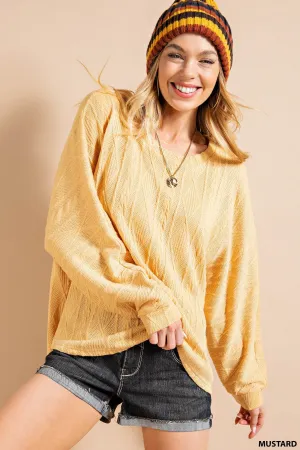 DOLMAN CABLE SWEATER TOP