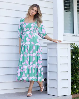 Dominica Midi Dress -Green