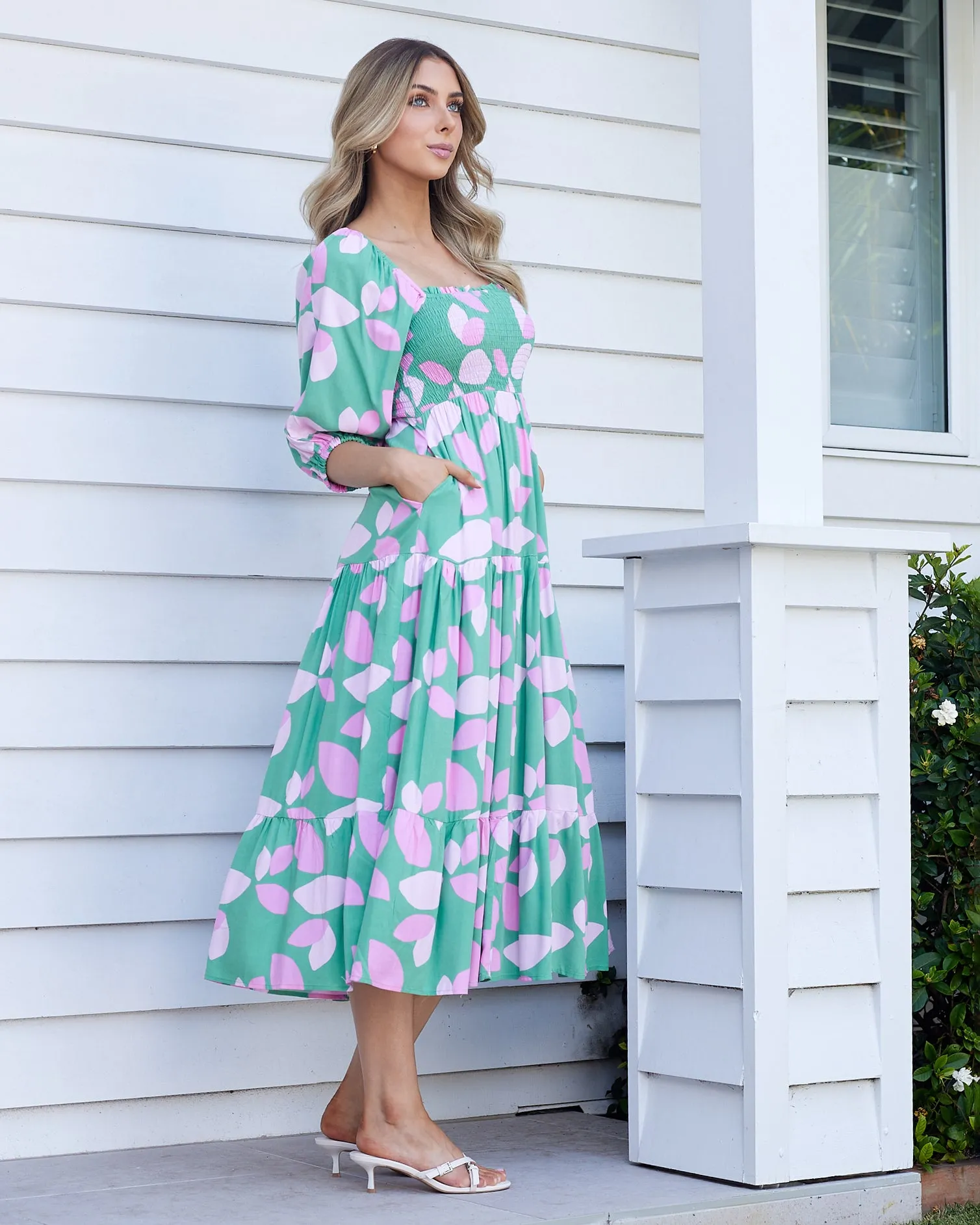 Dominica Midi Dress -Green