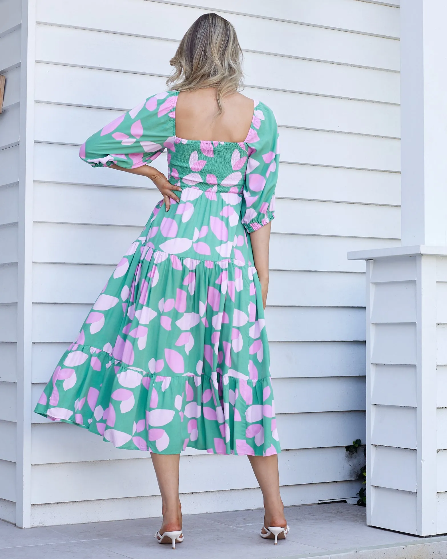 Dominica Midi Dress -Green