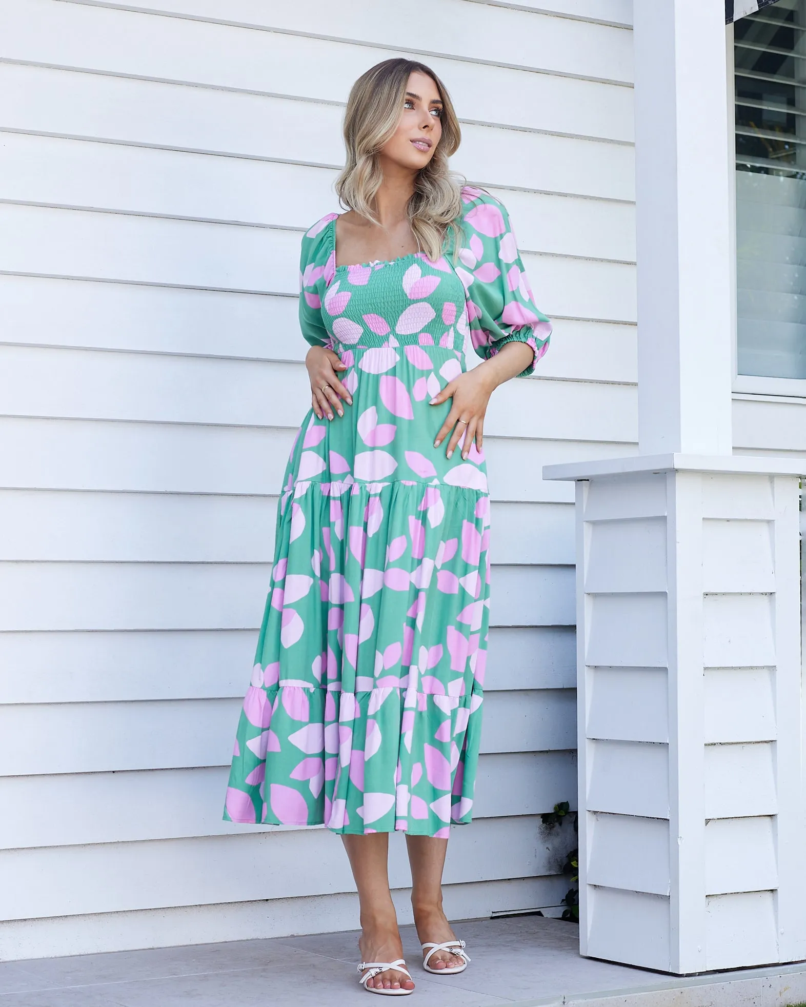 Dominica Midi Dress -Green