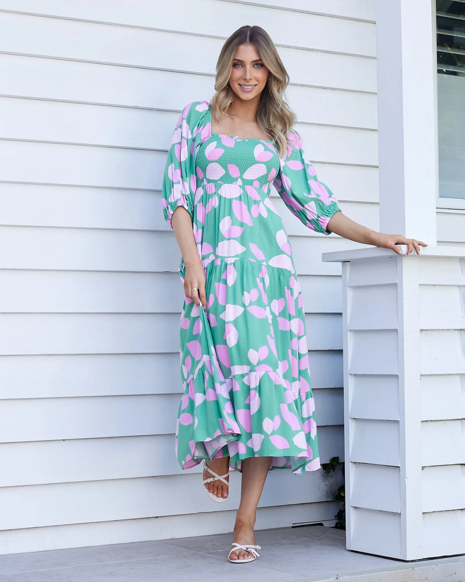 Dominica Midi Dress -Green