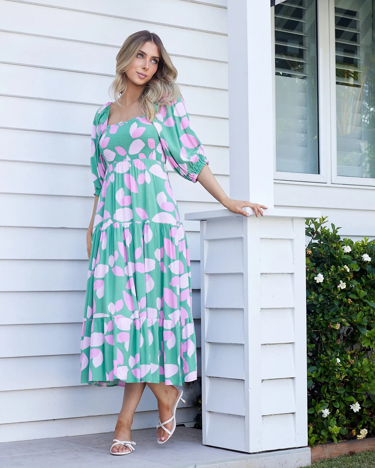 Dominica Midi Dress -Green