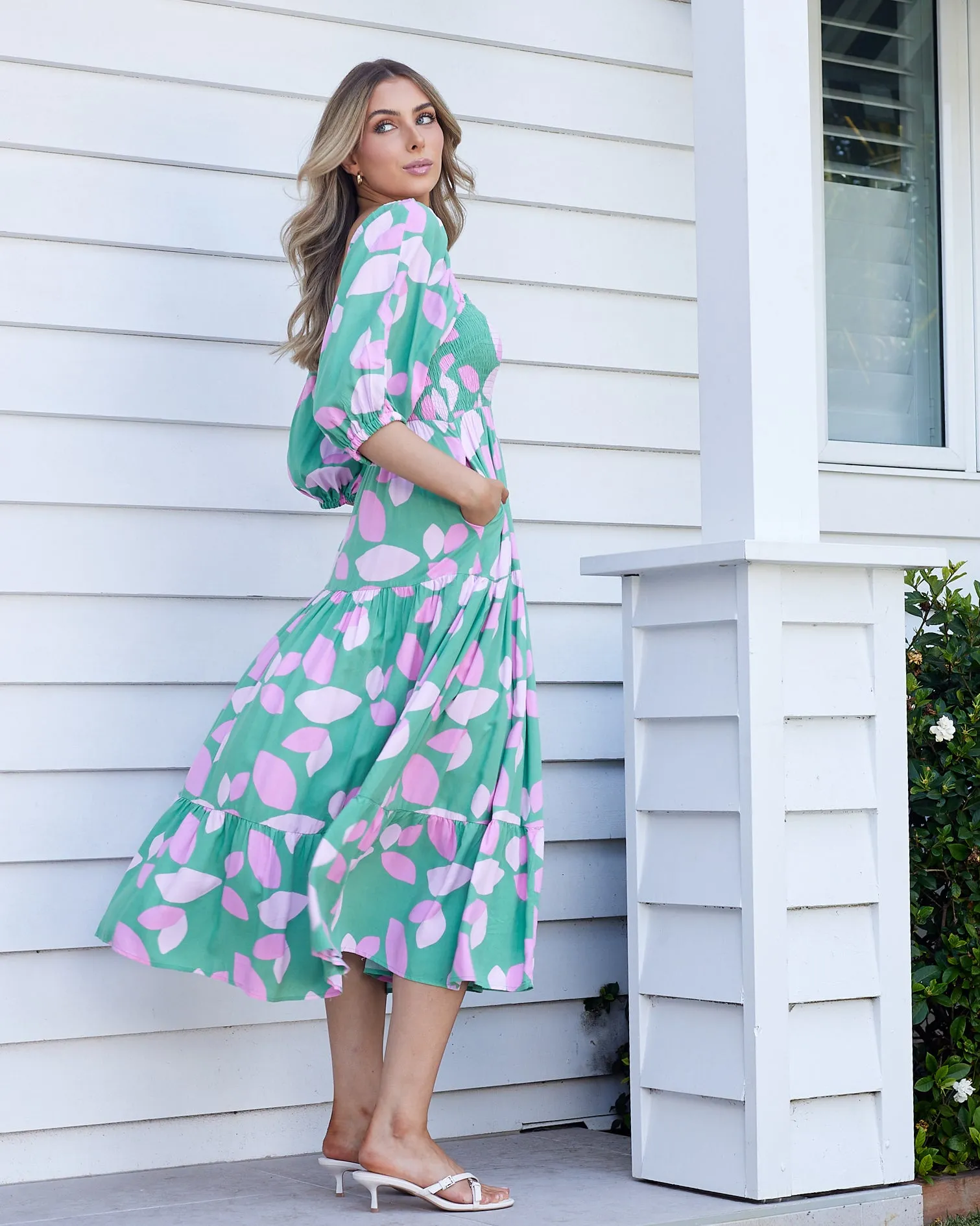 Dominica Midi Dress -Green