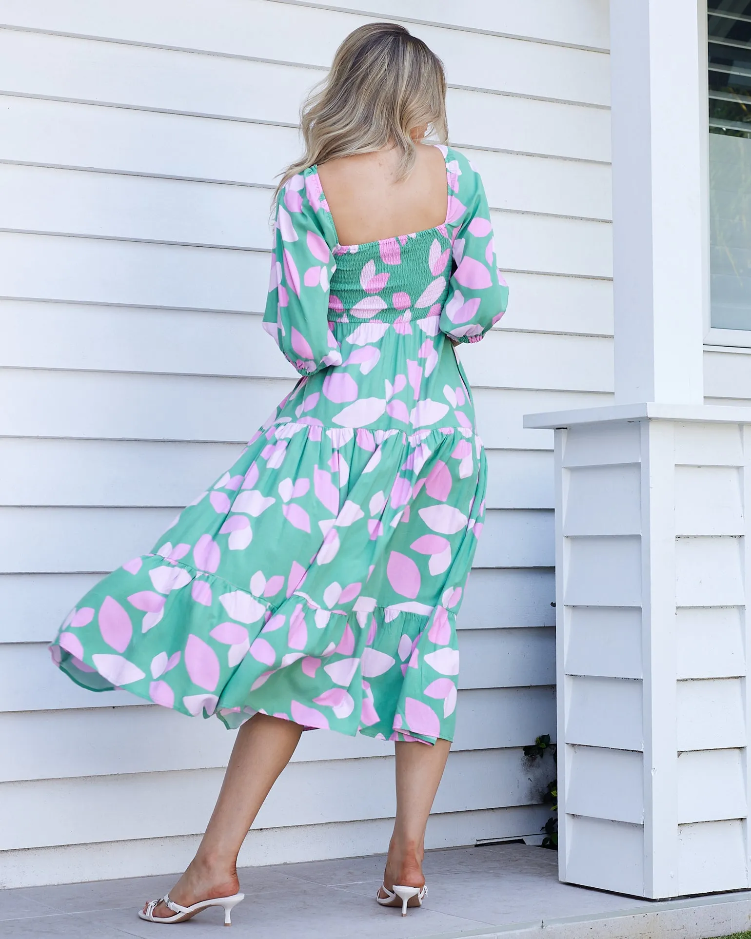 Dominica Midi Dress -Green