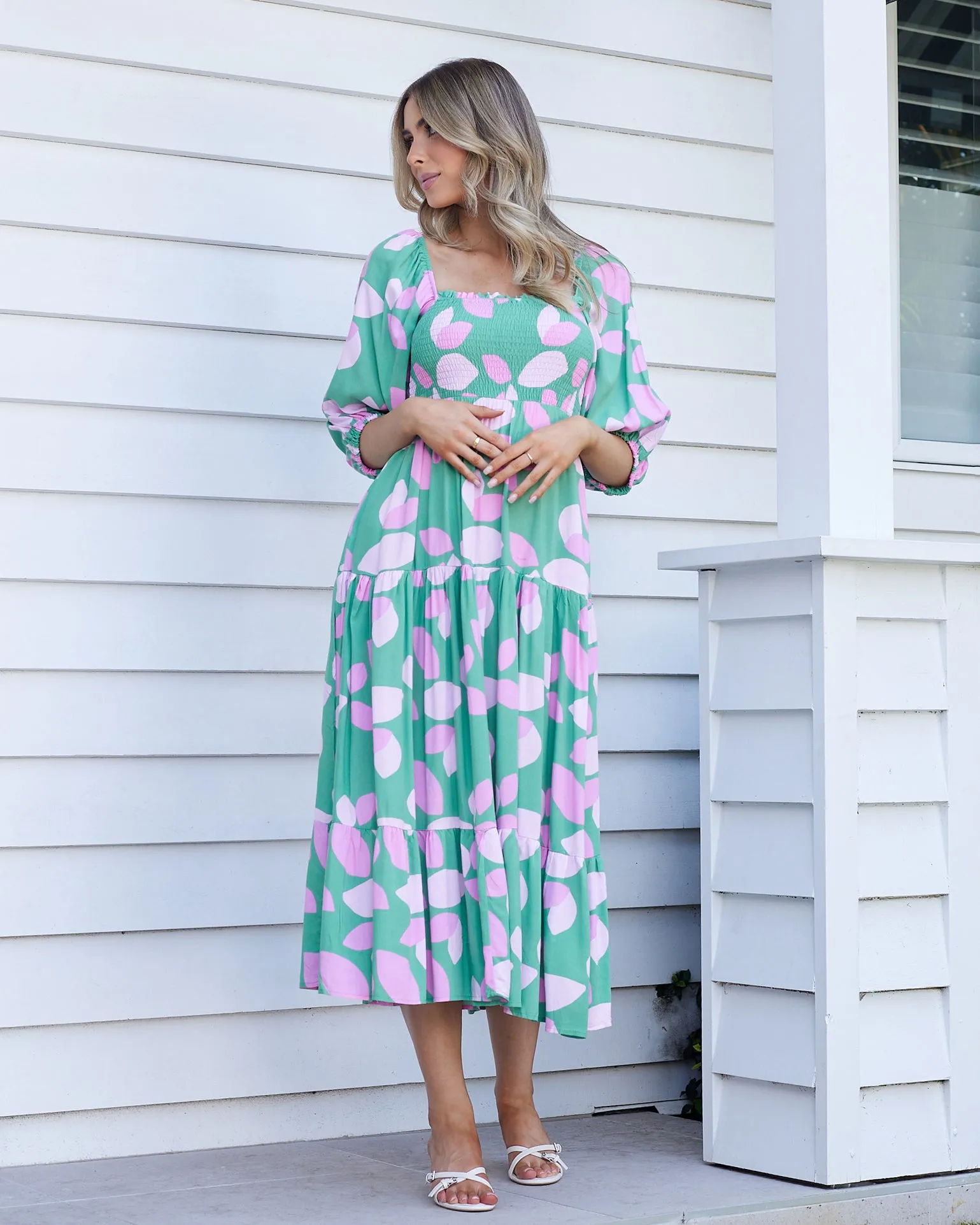 Dominica Midi Dress -Green