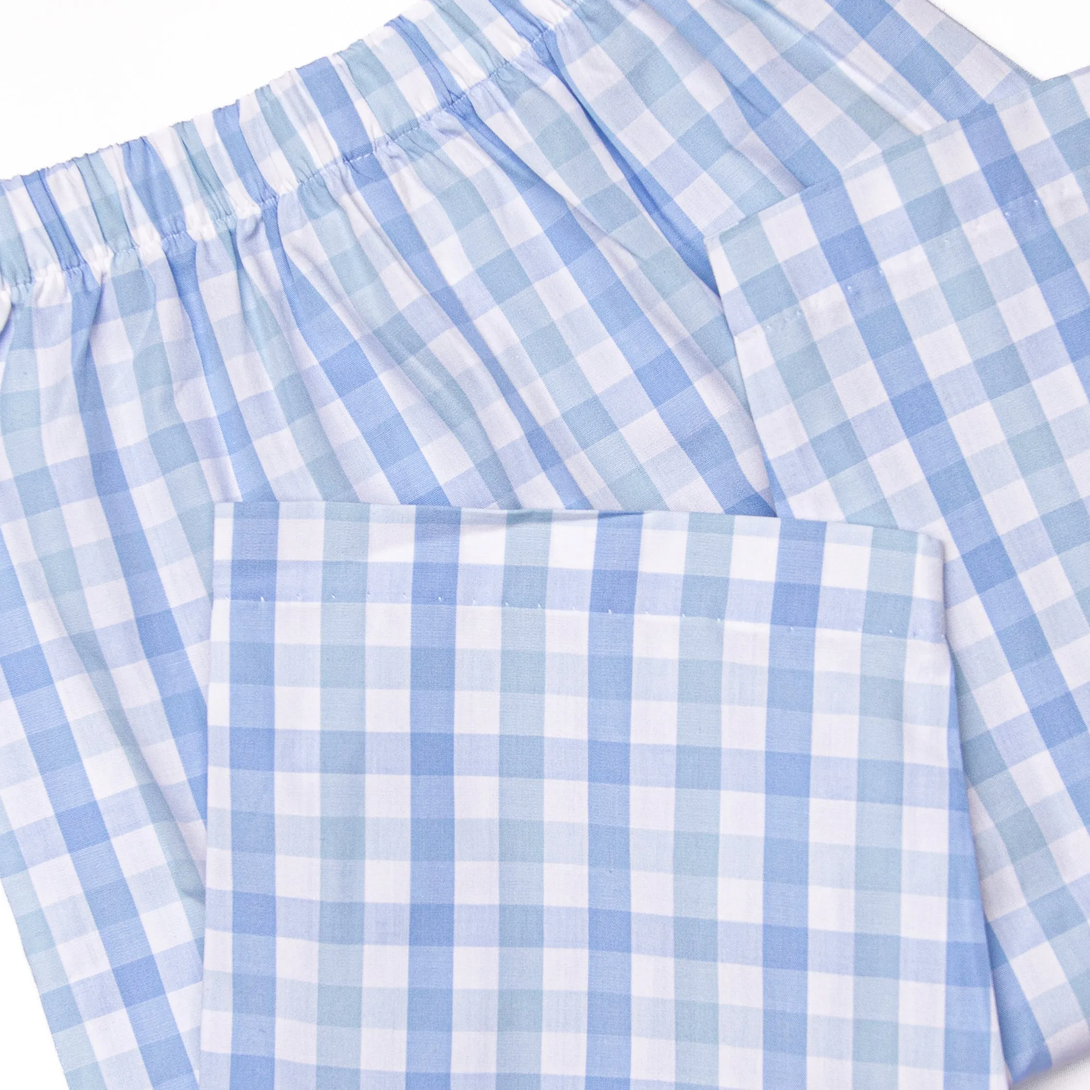 Dotted Dalmatians Smocked Pant Set, Blue