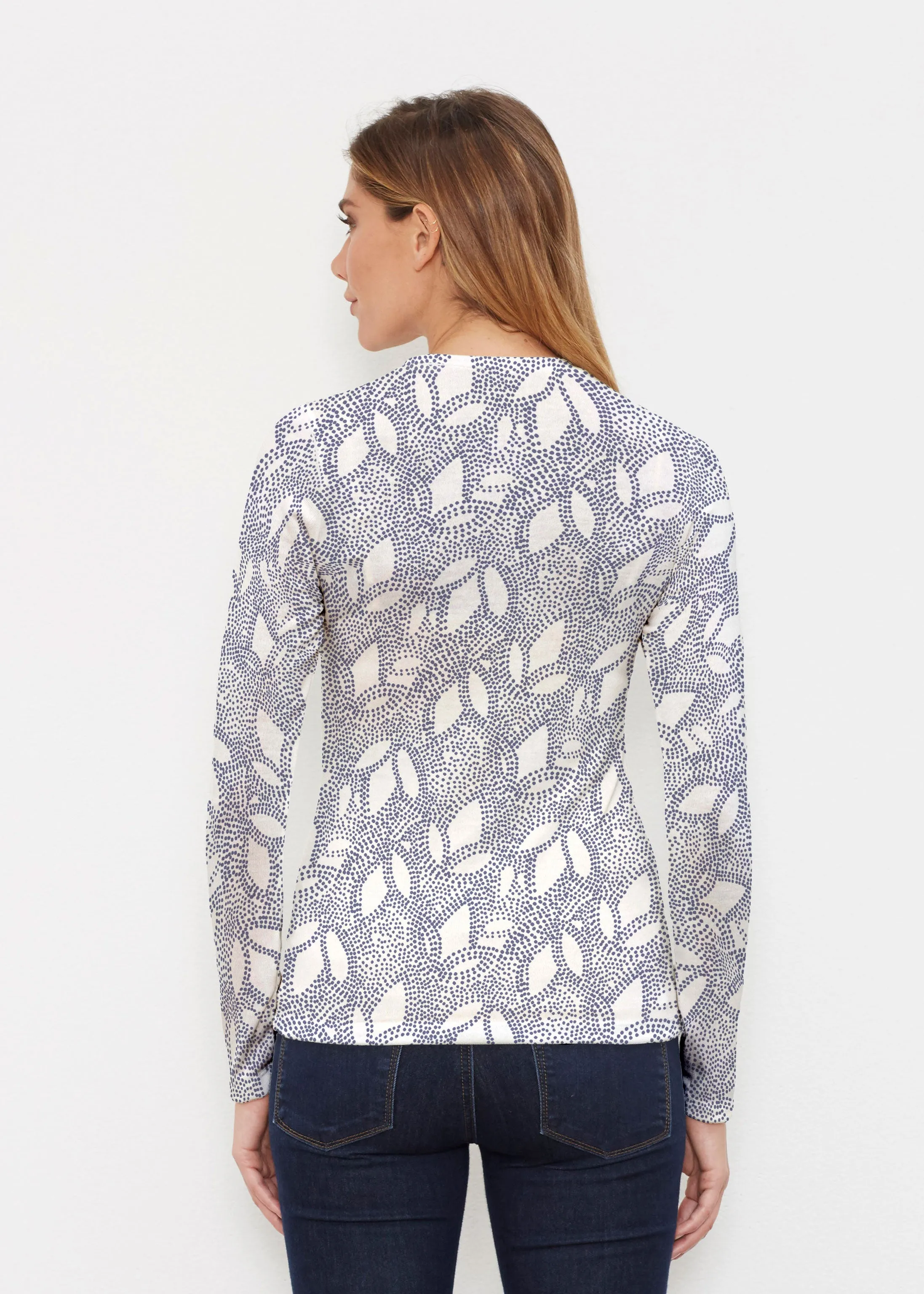 Dottie Combo Navy (7688) ~ Butterknit Long Sleeve Crew Top