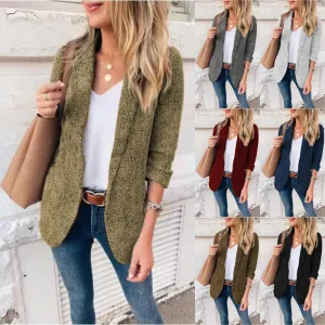 Double Breasted 3/4 Length Semi-Casual Blazer
