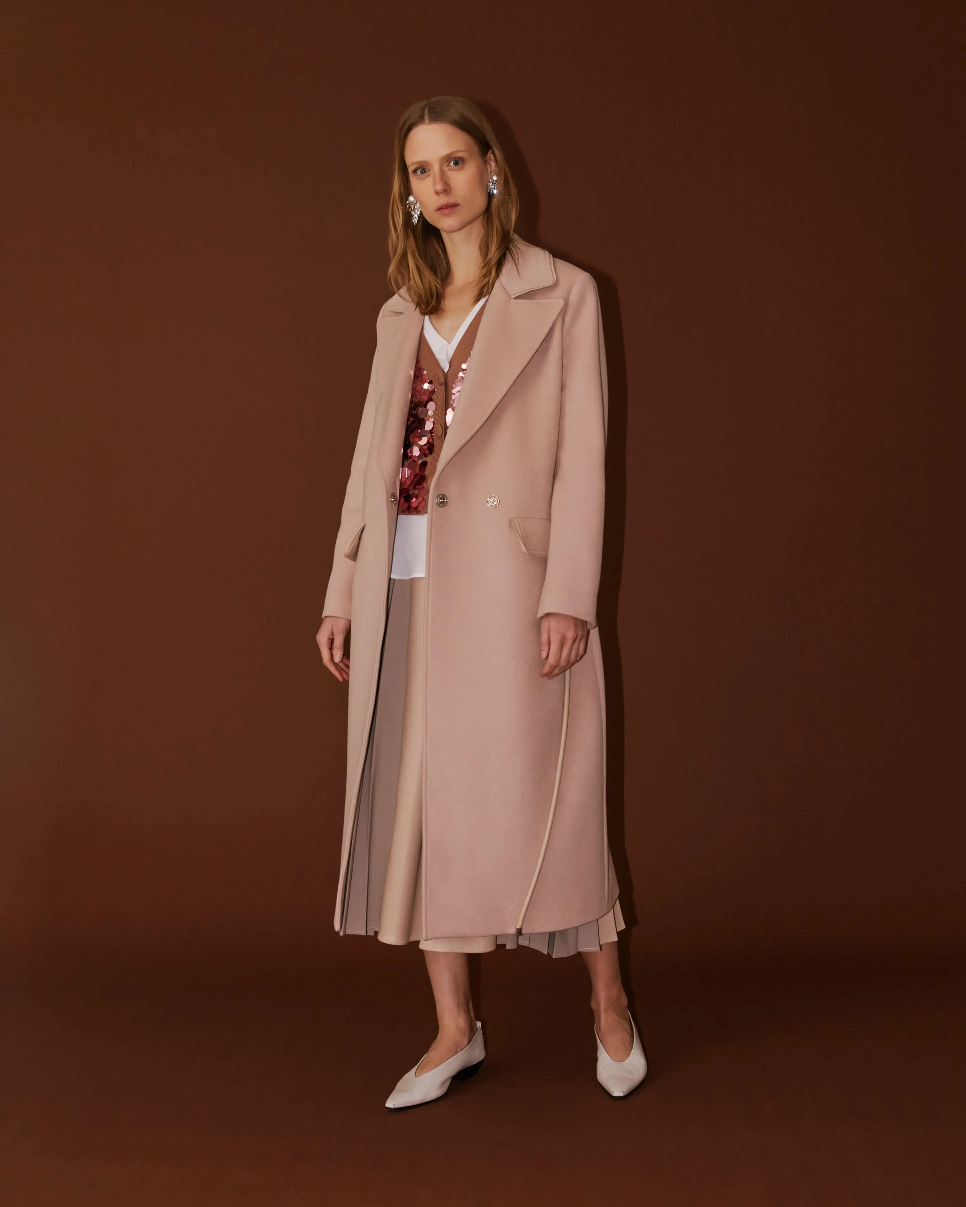 DOUBLE BREASTED COAT WITH BELT