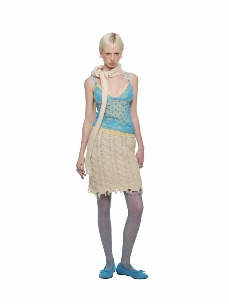 Double Layer Polka Dot Lace Inner Tops【s0000011587】