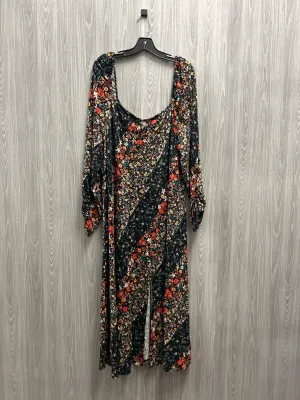 Dress Casual Midi By Cme In Floral Print, Size: 4x
