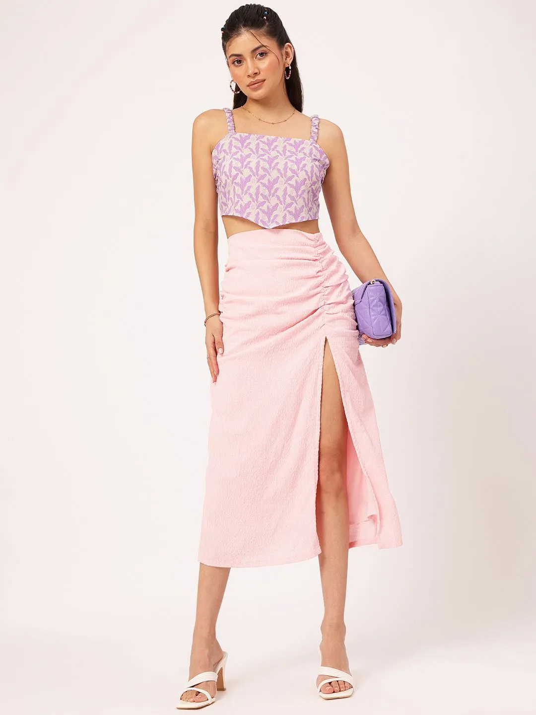 DressBerry Feminine Fusion Bow Strappy Crop Top