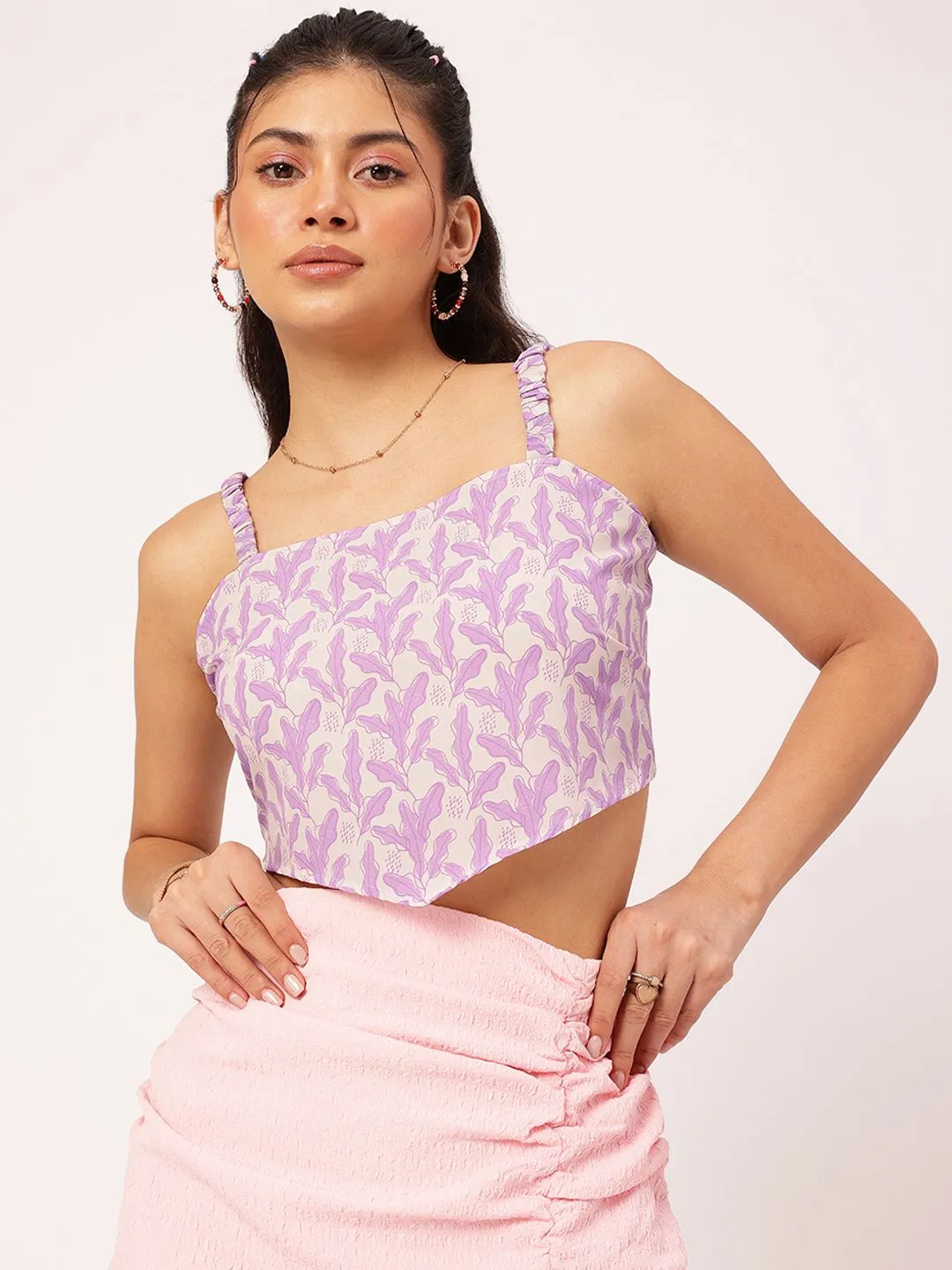 DressBerry Feminine Fusion Bow Strappy Crop Top