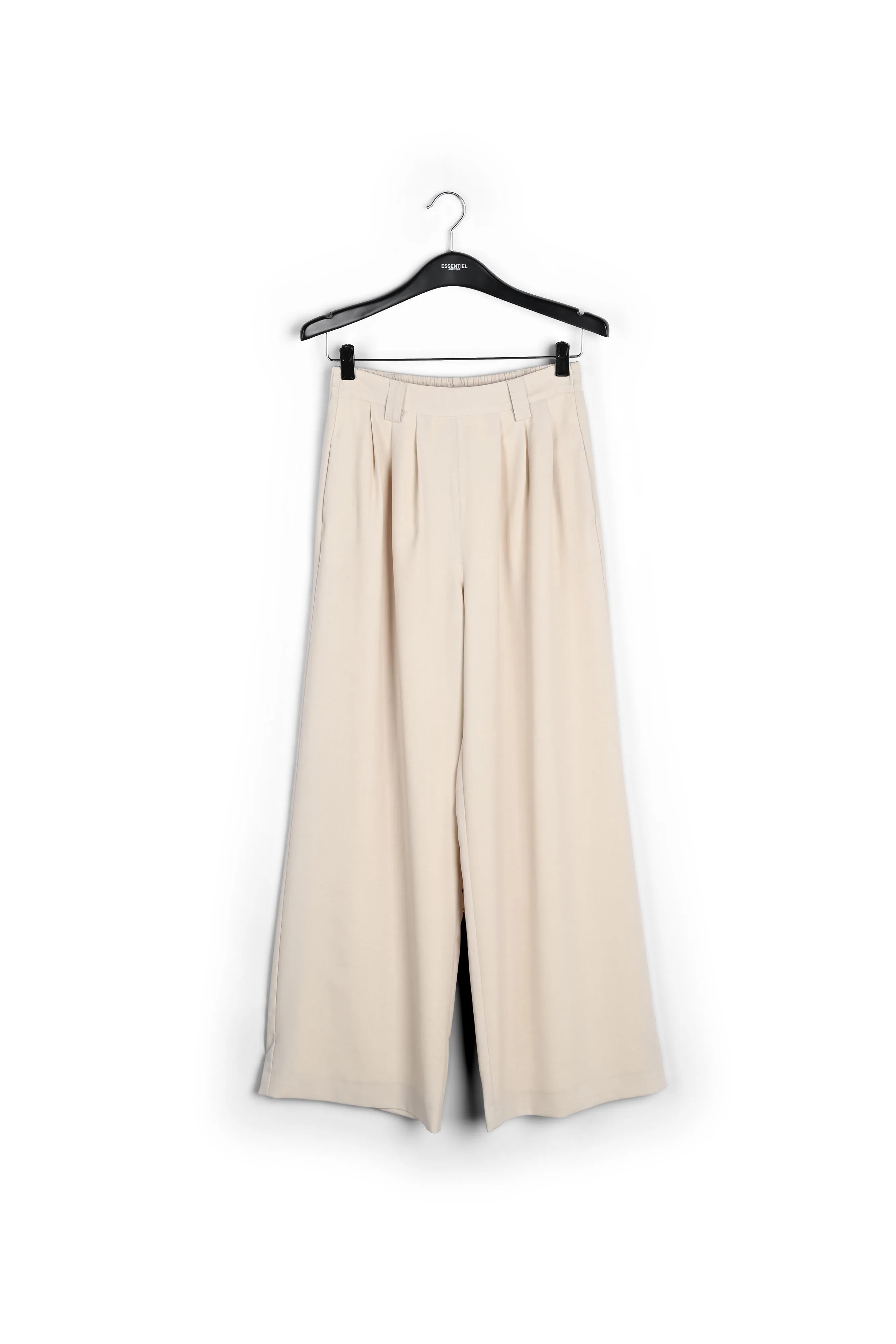 Ecru wide-leg pants
