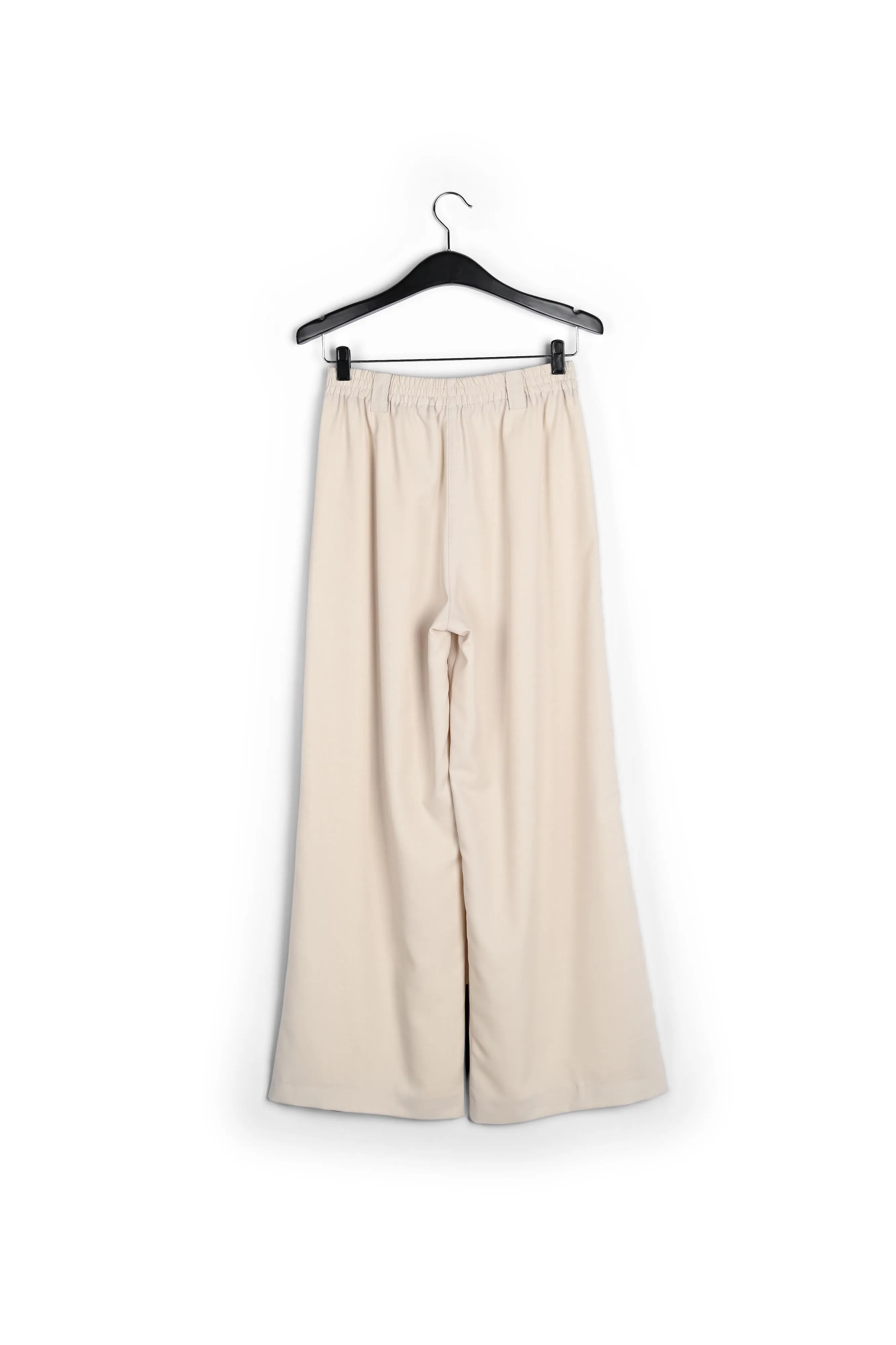 Ecru wide-leg pants