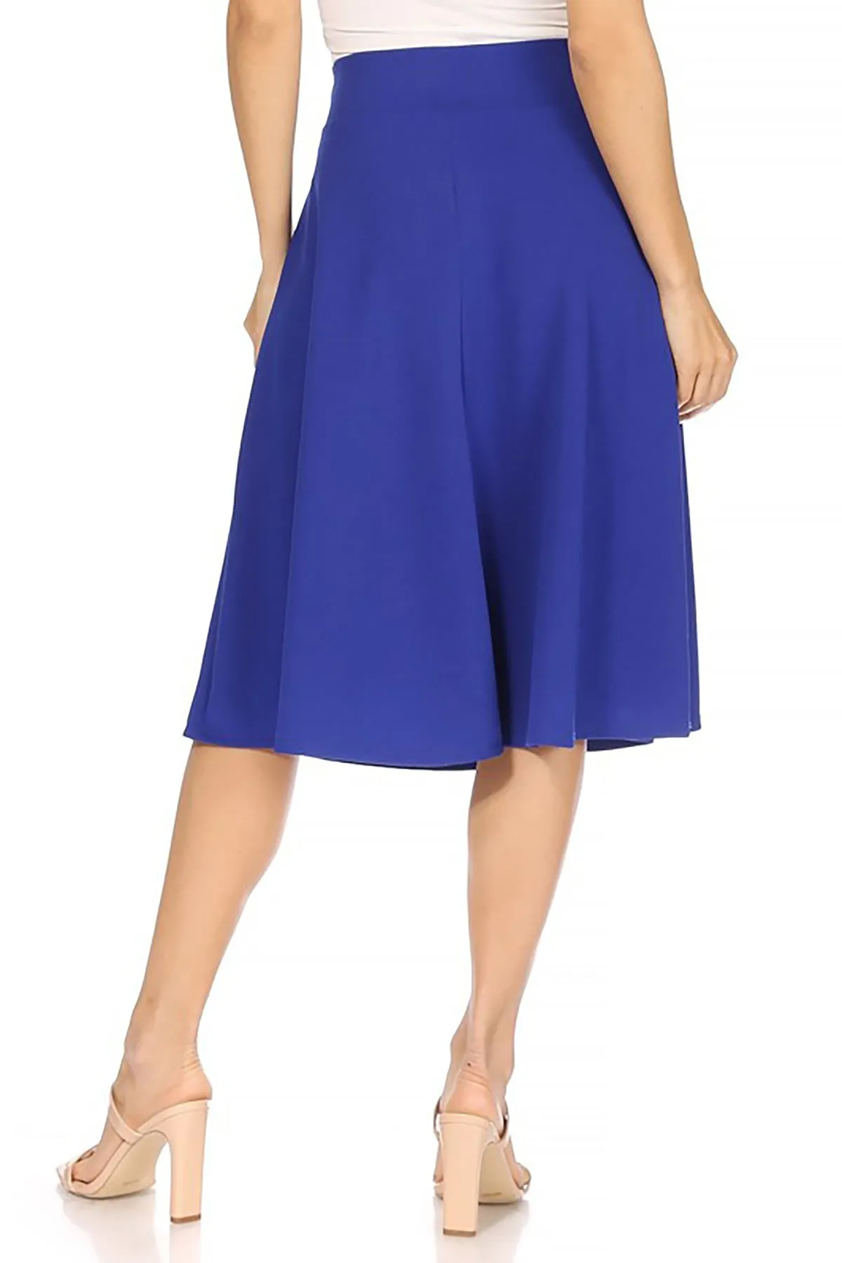 Elegant A-Line Midi Skirt - High Waist with Bow Tie Detail S500 $9Each