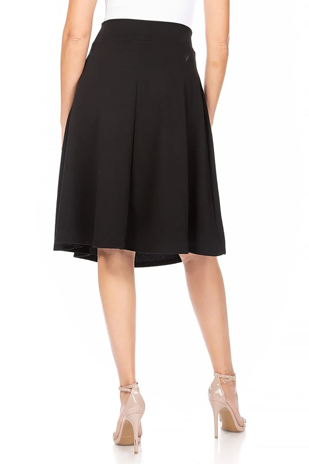 Elegant A-Line Midi Skirt - High Waist with Bow Tie Detail S500 $9Each